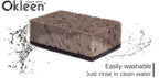 Taupe Multi Use Scrub Sponges. Made in Europe. 18 Pack, 4.3x2.8x1.4 inches. - Image 4