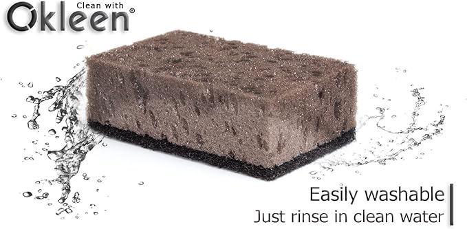 Taupe Multi Use Scrub Sponges. Made in Europe. 18 Pack, 4.3x2.8x1.4 inches. - Image 4