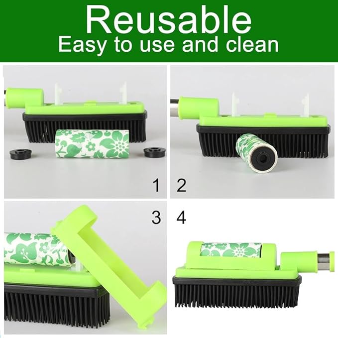 Rubber Pet Cat Dog Hair Removal Brush Lint & Hair Remover Brush, Silicone Lint - Image 3