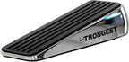 Strongest Home Heavy Duty Door Stopper Wedge 1 Pack Chrome | Non-Slip Rubber by STRONGESTHOME