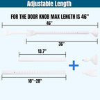 2 Pack Door Security Bar, Heavy Duty Metal Door Stoppers Security Patio Bars - Image 2