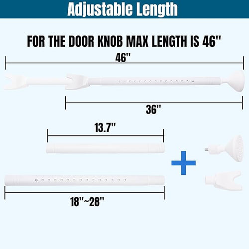 2 Pack Door Security Bar, Heavy Duty Metal Door Stoppers Security Patio Bars - Image 2