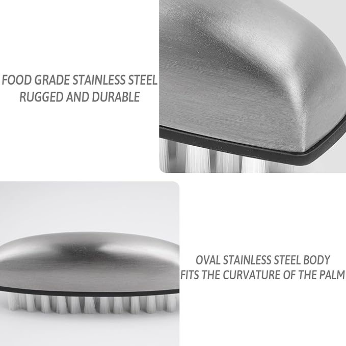 Vegetable and Fruit Cleaning Brush, 304 Stainless Steel Cleaning Brush - Image 3