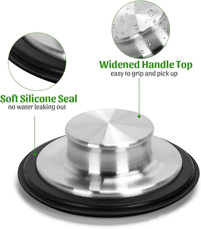 3PCS - Windran Kitchen Sink Drain Strainer and Sink Drain Stopper Set, Upgraded - Image 4
