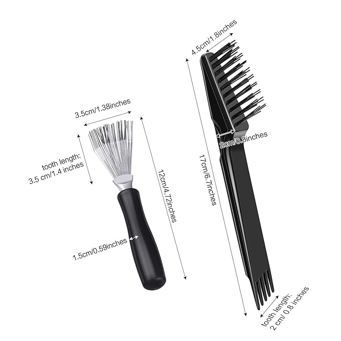 Boao 2 Pieces Hair Brush Cleaning Tool Comb Cleaner Brush Mini Comb Cleaning - Image 6