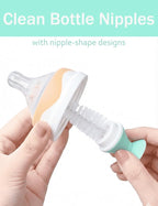 Baby Bottle Brush Set 4 in 1, Baby Bottle Cleaner, - Image 4