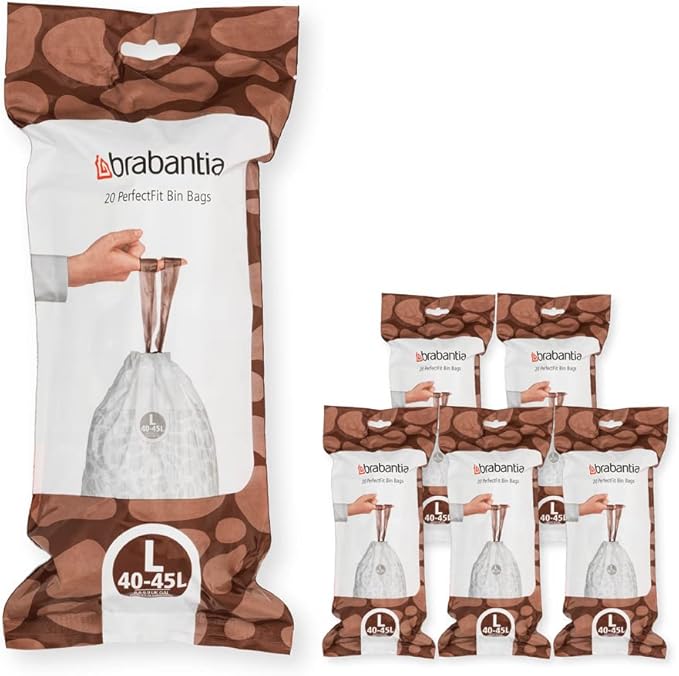 Brabantia PerfectFit Trash Bags Thick Plastic Trash Can Liners by BrabantiaUSA