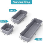 6 PCS Drawer Organizer Set, 3 Size Makeup Drawer Divider Organizer - Image 2