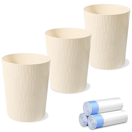UUJOLY Small Trash Can Wastebasket Garbage Can Container Bins by UUJOLY