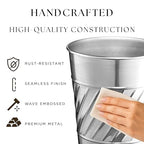 Monarch Abode Metal Bathroom Trash Can – Waste Basket - Image 3