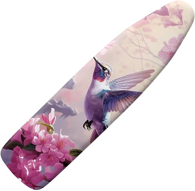 Hummingbird Flower Ironing Board Cover and Pad Standard Size Padding Decorative by Tongluoye