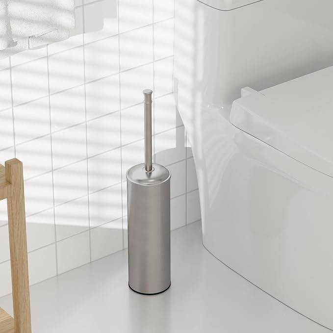 BESy Toilet Brush and Holder, Toilet Cleaner Bowl Set - Image 2