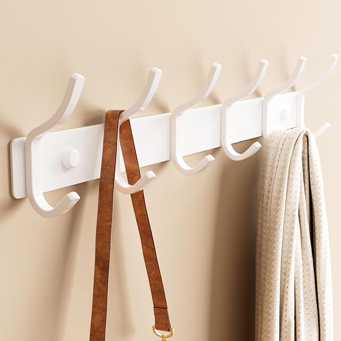 White Coat Rack Wall Mount by GWAAZXGZ