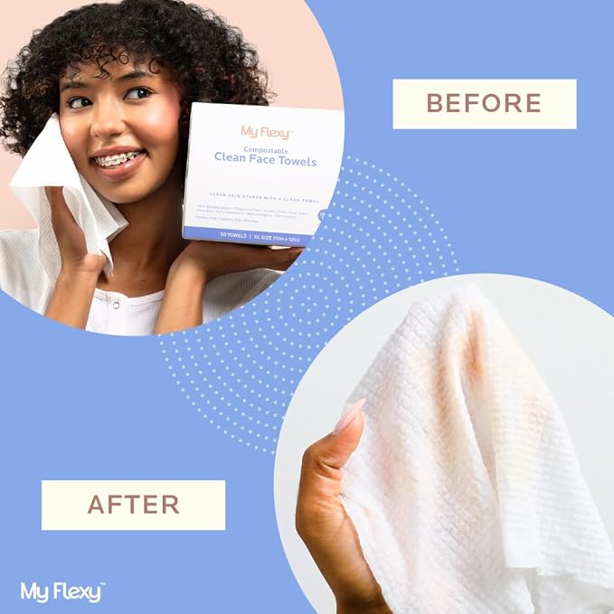 Disposable Face Towels XL for Skin Care & Makeup Removal – 100% Biodegradable - Image 7
