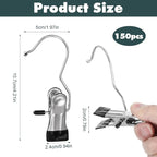 150 Pack Boot Hanger Clips Hooks, Heavy Duty Laundry Hooks - Image 2