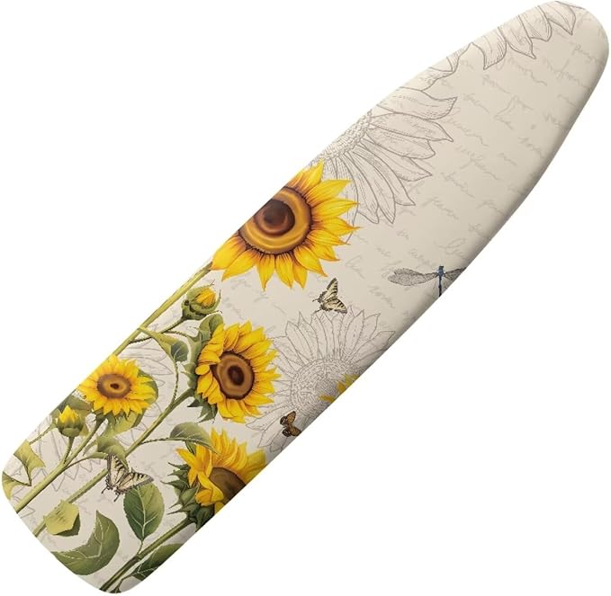 Sunflower Ironing Board Pad, Butterfly Ironing Board Cover 15" x 54" Scorch by KUIFORTI