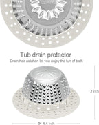 LEKEYE Shower Drain Hair Catcher/Shower Drain Cover/Drain Protector - Image 3