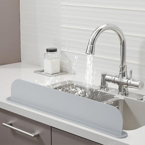 19.29 inch Kitchen Sink Splash Guard, Silicone Sink Baffle Splash Guard by Unknown
