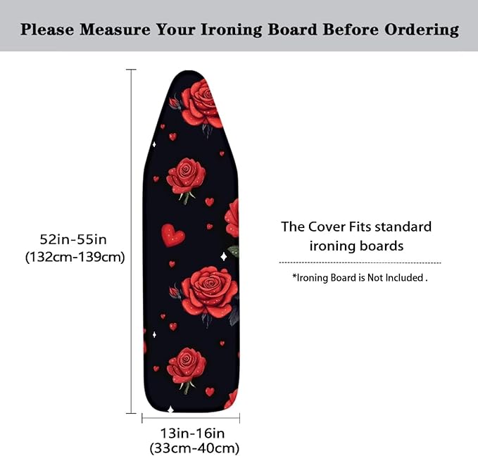 Ironing Board Cover and Pad 15 x 54 Heavy Duty Rose Iron Board Covers Standard - Image 5