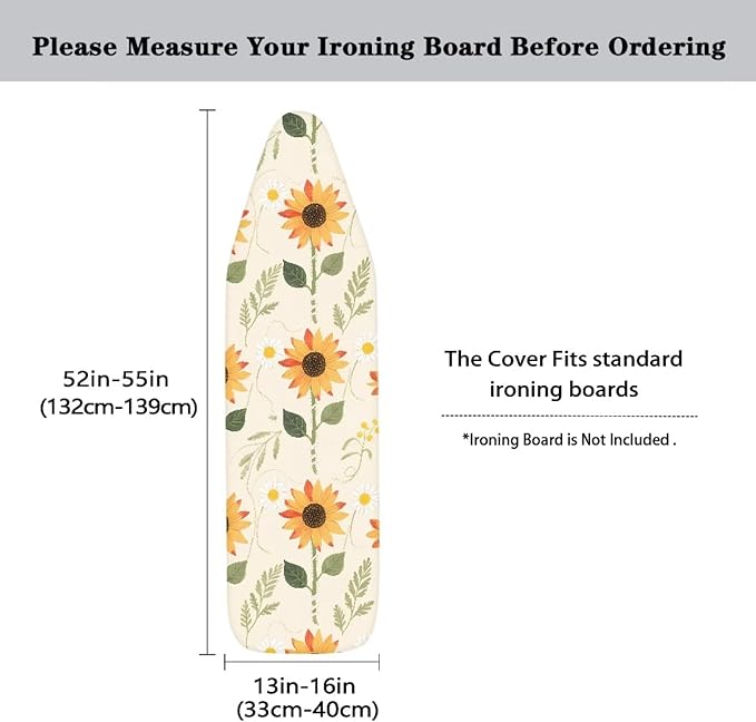 Sunflower Ironing Board Covers Stretchy Iron Board Cover and Pad Replacement - Image 5