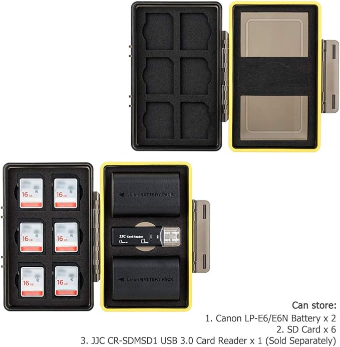 LP-E6 LP-E6N LP-E6NH Battery SD Card Case Holder - Image 2