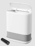 Bathroom Trash Can with Lid, Slim 2.3 Gallon Vacuum adsorption Garbage Bin by Leguo