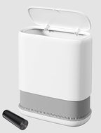 Bathroom Trash Can with Lid, Slim 2.3 Gallon Vacuum adsorption Garbage Bin by Leguo