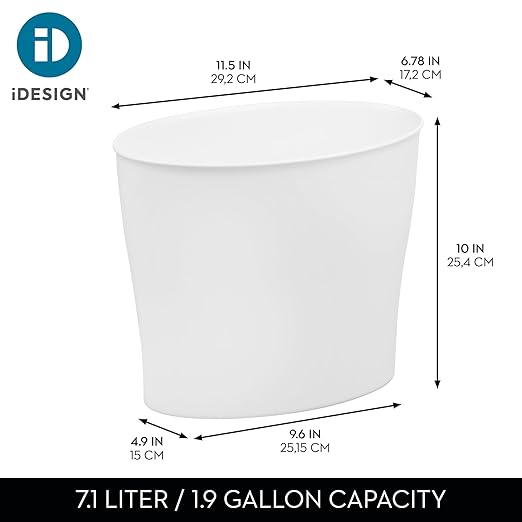 iDesign Small Oval Trash Can - Image 4