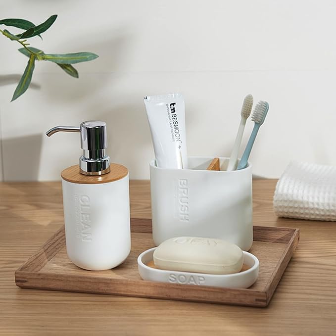 Toothbrush Holders Bamboo Electric Toothbrush Holder Bathroom Storage Organizer - Image 8
