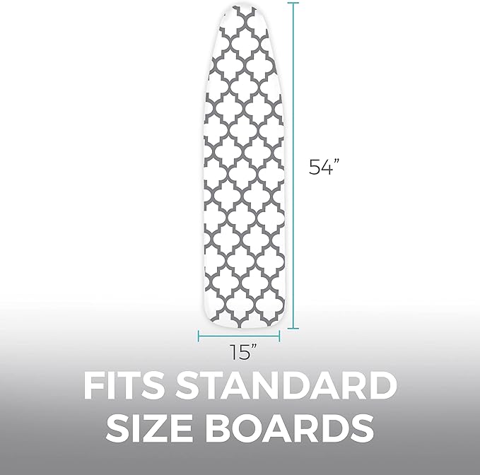 HOME GENIE Ironing Board Cover, Extra Thick Padding, Scorch Resistant Silicone - Image 8
