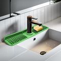 Green 24" Button Style Faucet Drip Catcher – Silicone Faucet Mat by Unknown