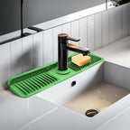 Green 24" Button Style Faucet Drip Catcher – Silicone Faucet Mat by Unknown
