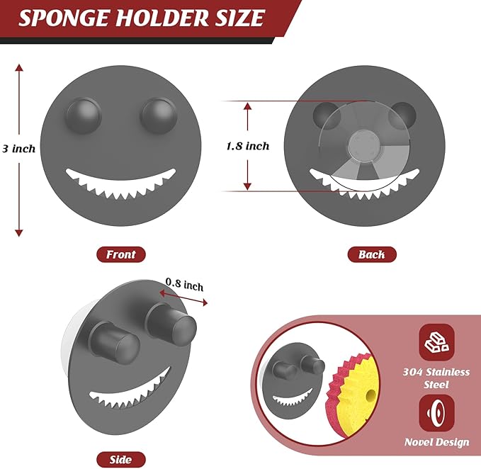 Sponge Holder for Kitchen Sink, Sink Caddy Organizer - Image 2