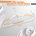 Lightweight White Plastic Hangers 20 Pack - Image 3