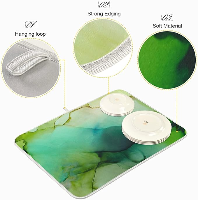 Absorbent Dish Drying Mat for Kitchen Counter - Image 4