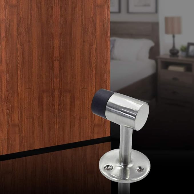 3 Inch / 75mm Heavy Duty Floor Stop, Door Stopper Stainless Steel Brushed Nickel - Image 4