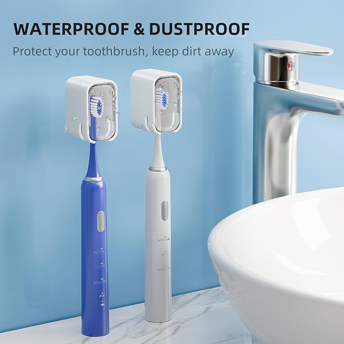 Travel Toothbrush Head Cover 2PCS, Electric Toothbrush Covers Caps, Ventilated - Image 4