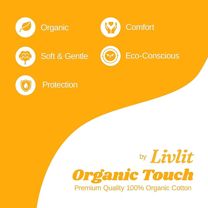 Livlit Large Size Ultra Thin Sanitary Pads, 100% Organic Cotton from Texas - Image 3