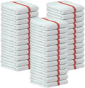 Bar Mop Red Stripe 6 lbs 16x19 Pack of 36, 100% Cotton Double Stitched Route by TOALLA
