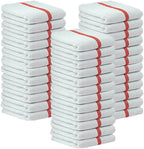 Bar Mop Red Stripe 6 lbs 16x19 Pack of 36, 100% Cotton Double Stitched Route by TOALLA