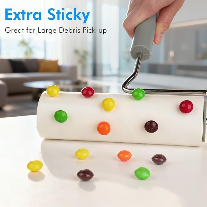 Extra Sticky Large Lint Roller Refills, 6.3'' Giant Lint Roller Refills - Image 6