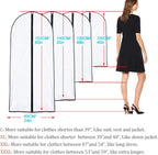 Garment Bags for Hanging Clothes 24'' x 55 '' Transparent Lightweight - Image 2