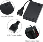 3PCS 3AA Battery Holder， USB Female Socket， 3x1.5V AA Battery Case Box Holder， - Image 3