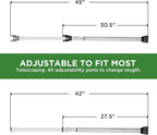 Sliding Door Security Bar, Door Jammer 2-in-1 Adjustable, Door Stoppers - Image 6