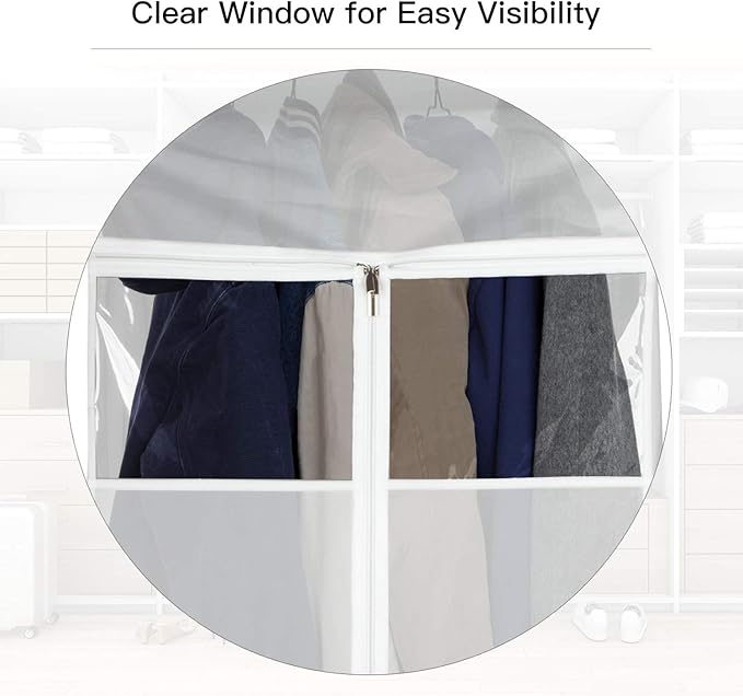 Zilink Hanging Clothes Bag Organizer 43 inch-2 Pack Large Garment Bags Suit Bag - Image 5