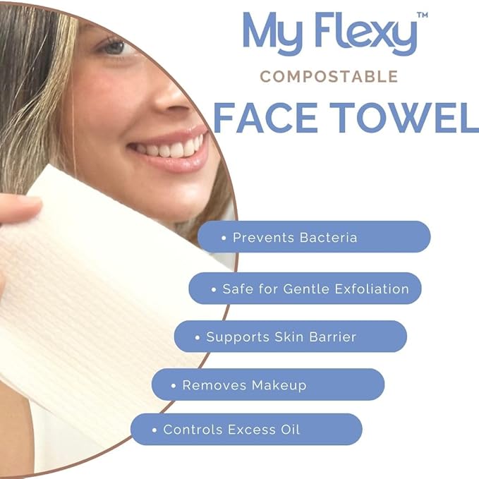Disposable Face Towels XL for Skin Care & Makeup Removal – 100% Biodegradable - Image 5
