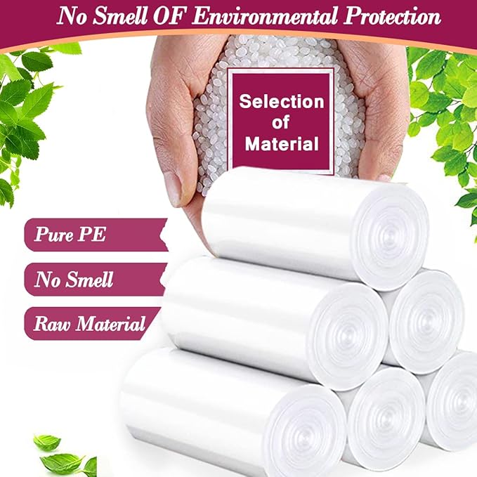 4 Gallon 180pcs Small Clear Trash Bags Strong Clear Garbage Bags, Bathroom - Image 6