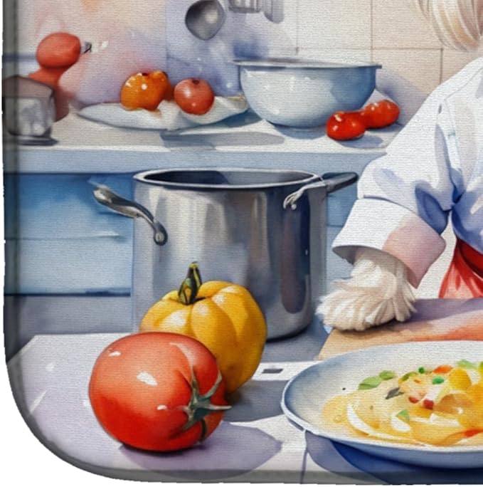 Caroline's Treasures DAC6283DDM Maltese The Chef Dish Drying Mat Absorbent Dish - Image 4