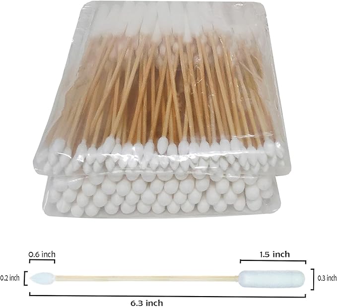 100 Pcs 6 Inch Extra Long Pet Cotton Swabs - Image 2