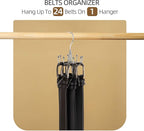 ZEDODIER Belt Hanger, 2 Pack Rotatable Belt Rack Closet Accessories Organizer - Image 3